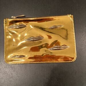 Nars cosmetics gold man ray zippered make up bag